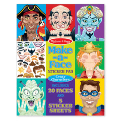 Make-a-Face Sticker Pad - Crazy Characters