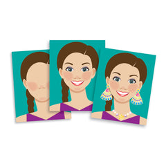 Make-a-Face Sticker Pad - Fashion Faces