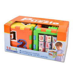 مكعب حروف الذكاء للأطفال 12 في 1