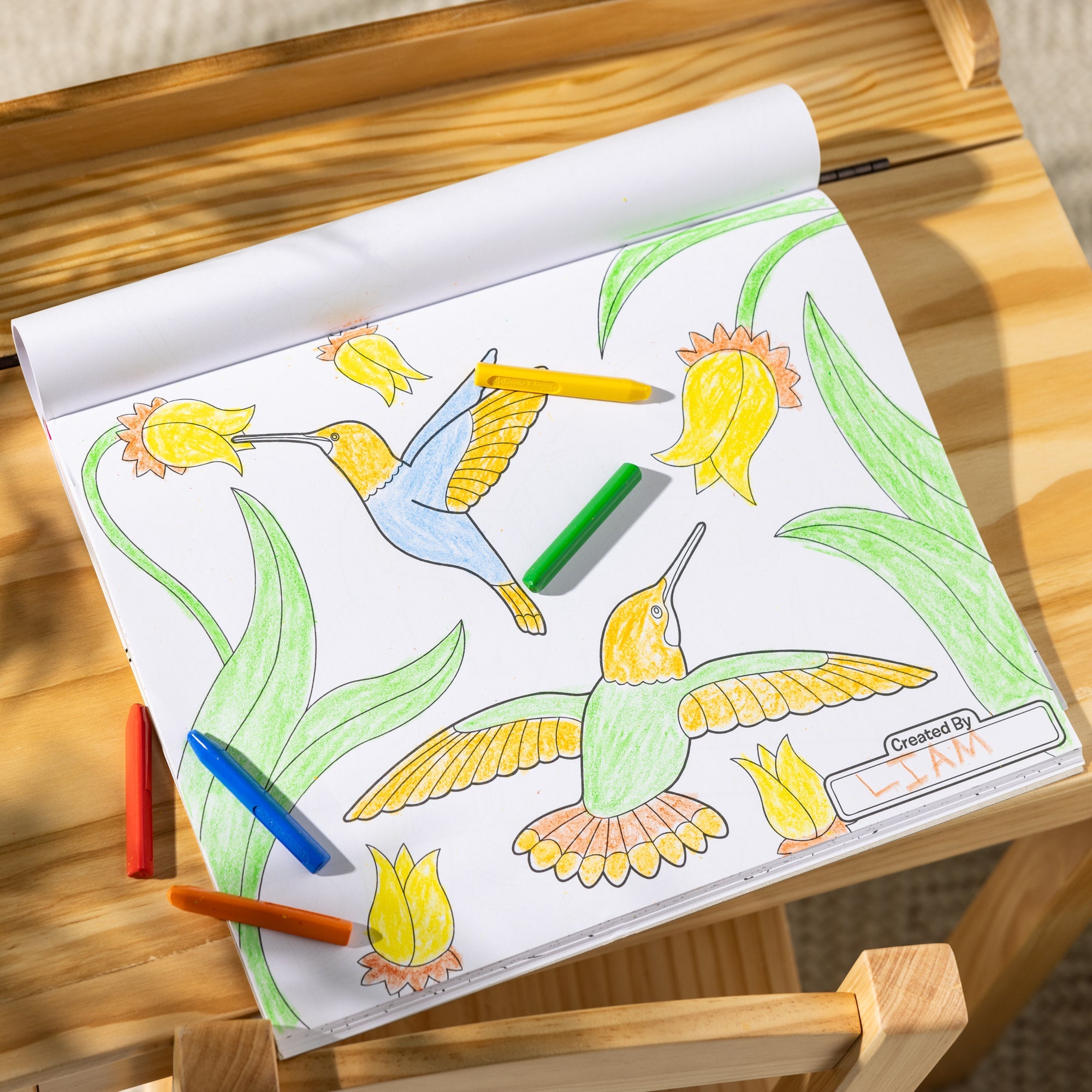 Jumbo 50-Page Kids' Coloring Pad - Horses, Hearts, Flowers, and More