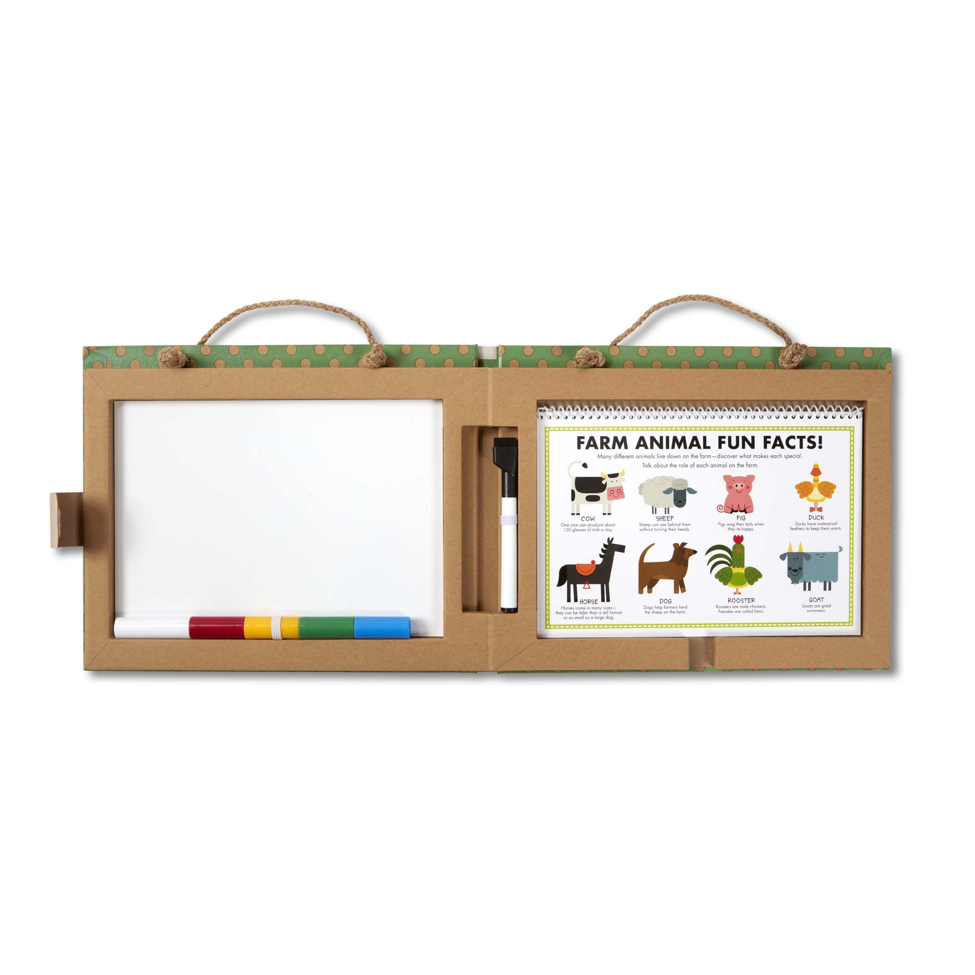 Natural Play: Play, Draw, Create Reusable Drawing & Magnet Kit – Farm