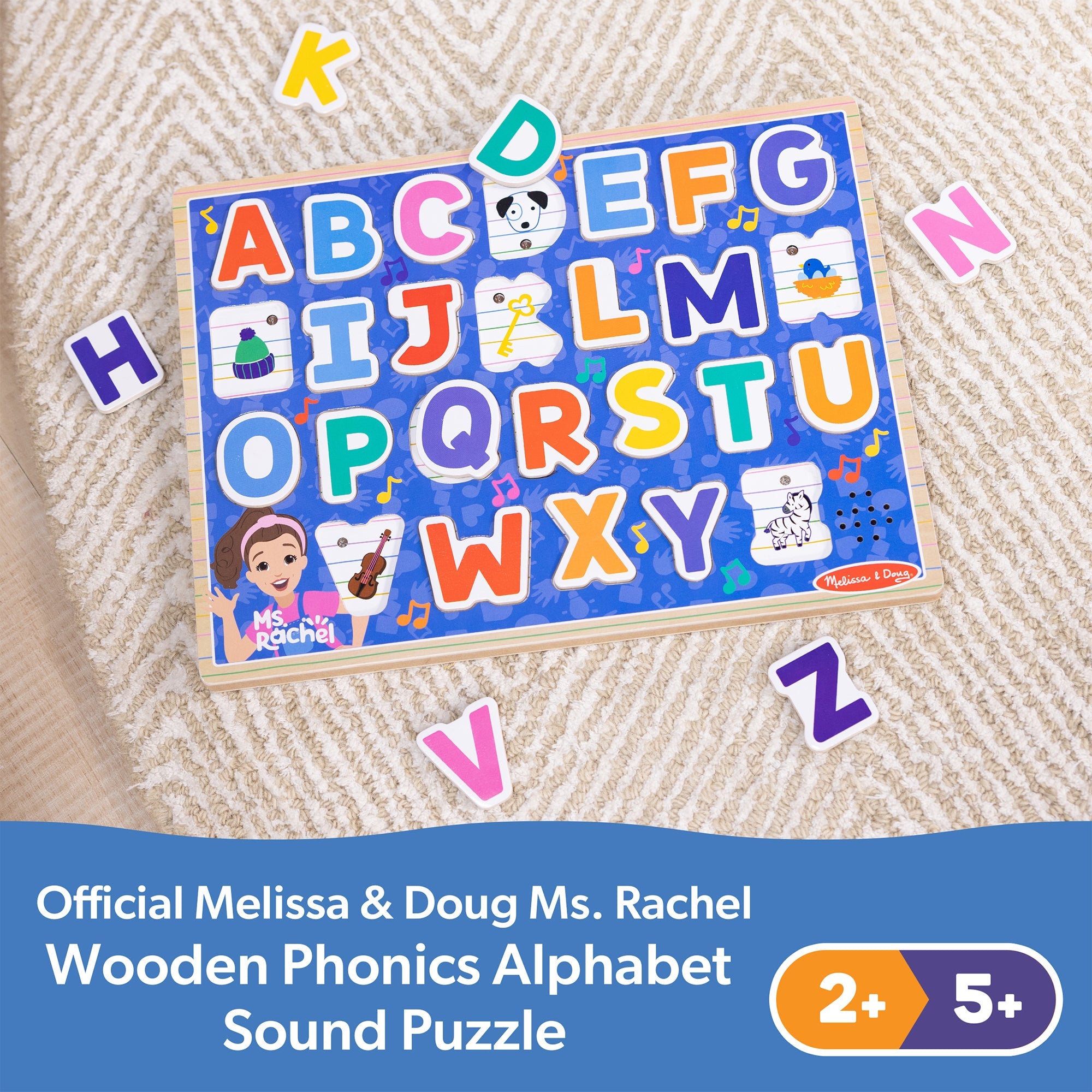 Ms. Rachel™  Wooden Phonics Alphabet Sound Puzzle - 26 Pieces