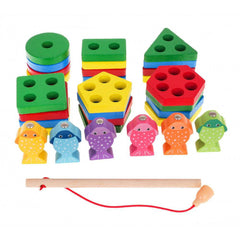 لعبة صيد السمك مع الأشكال الهندسية