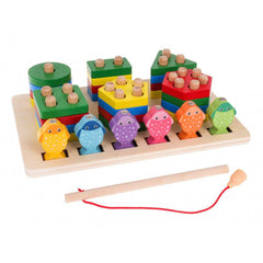 لعبة صيد السمك مع الأشكال الهندسية