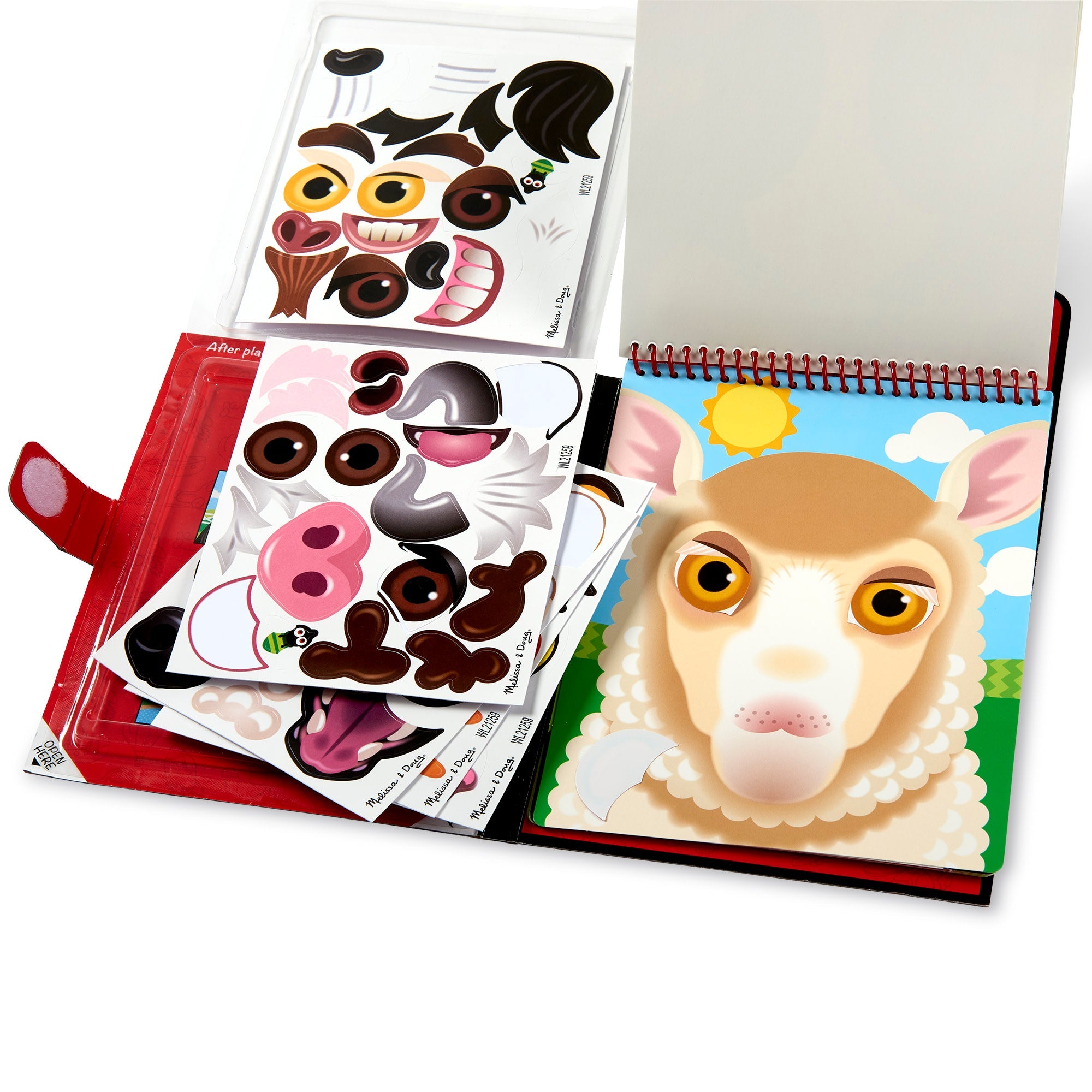 Make-a-Face – Farm Reusable Sticker Pad – On the Go Travel Activity