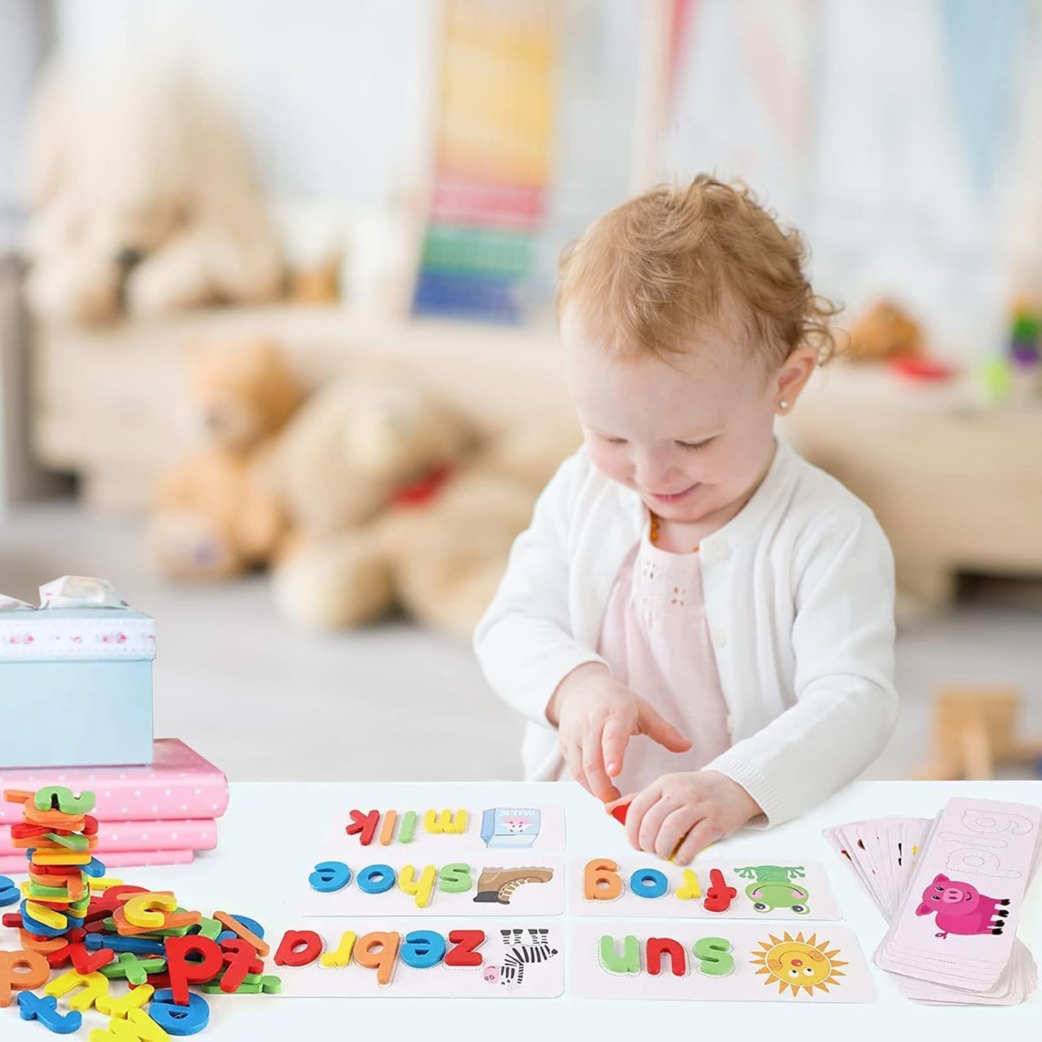 بطاقات تعليمية حروف وكلمات