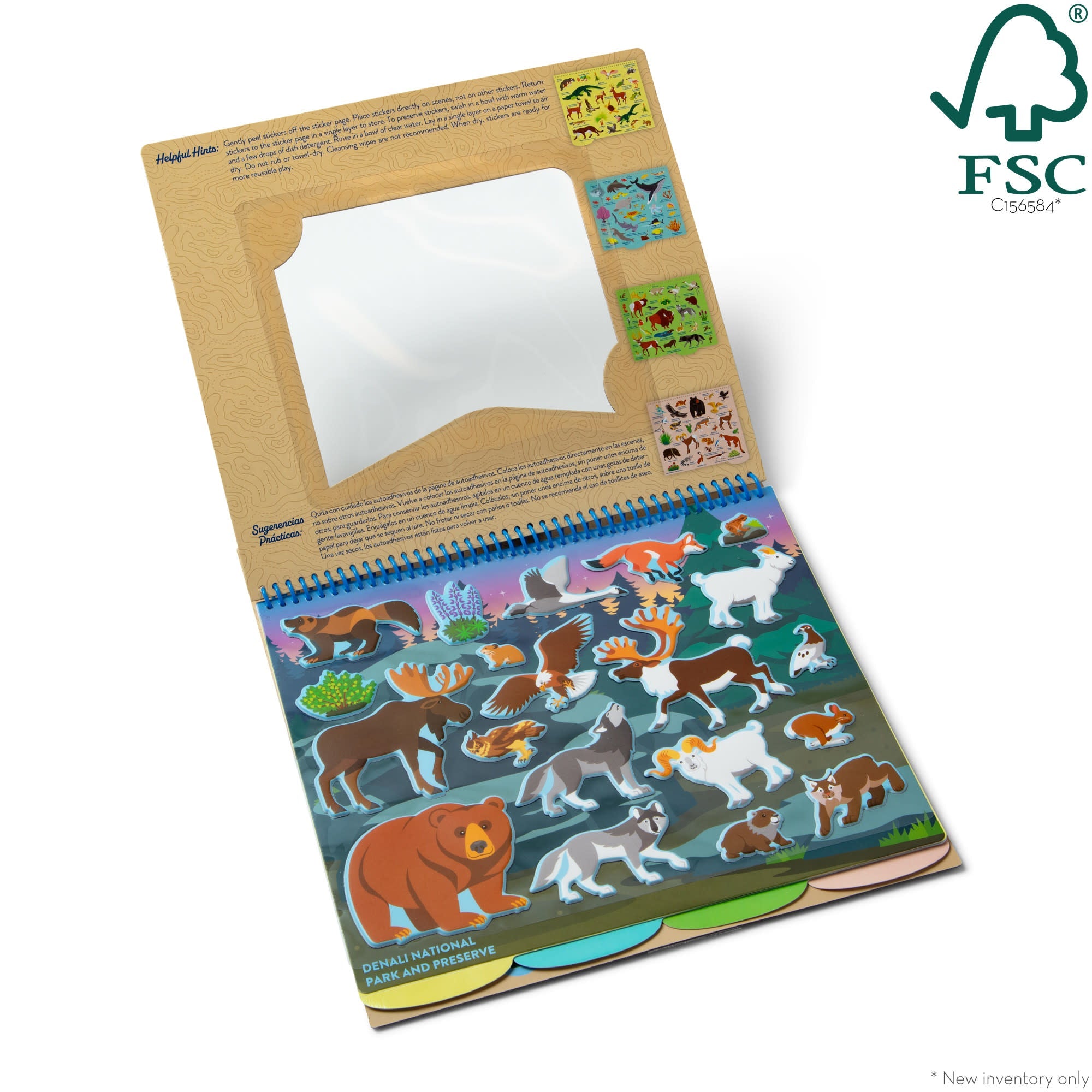 National Parks Reusable Stickers – Park Animals (5 Scenes, 121 Stickers)