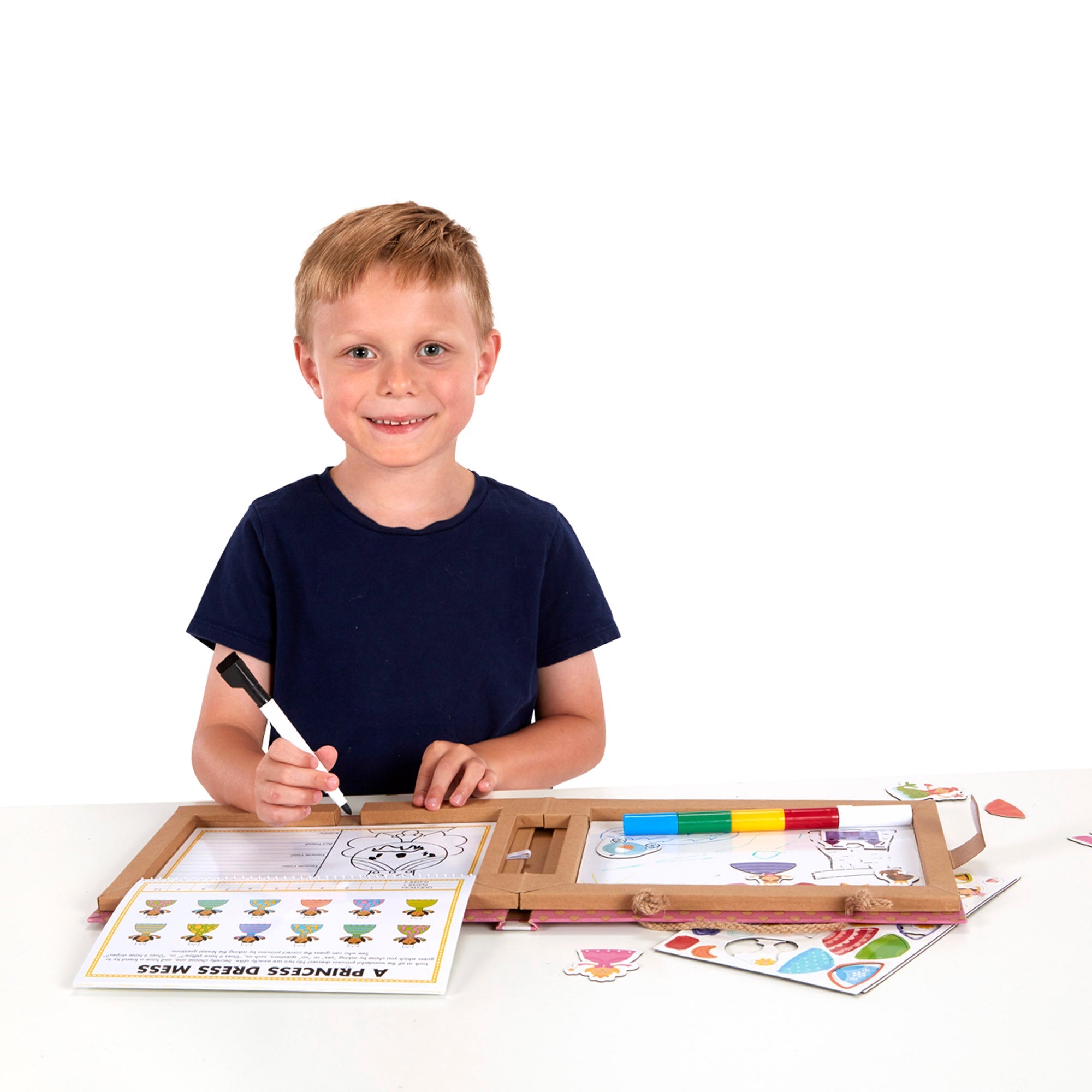 Natural Play: Play, Draw, Create Reusable Drawing & Magnet Kit – Princesses