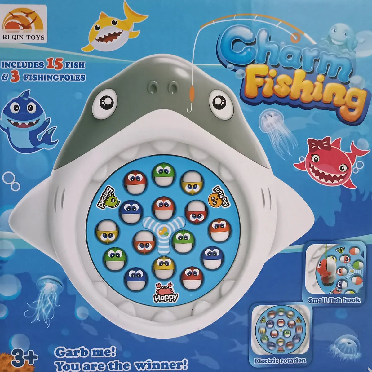 لعبة صيد للأطفال شكل سمكة قرش