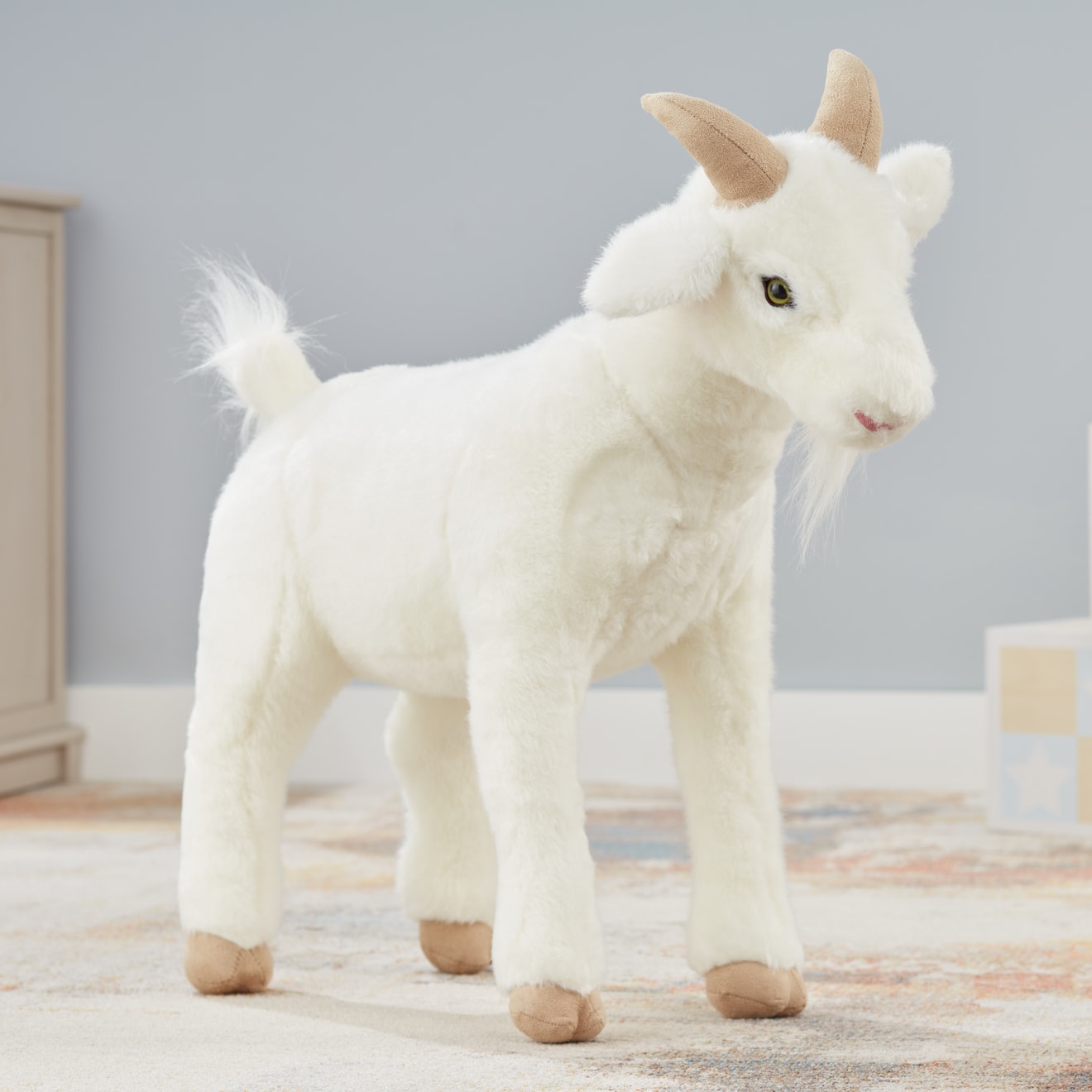 Lifelike Plush Goat