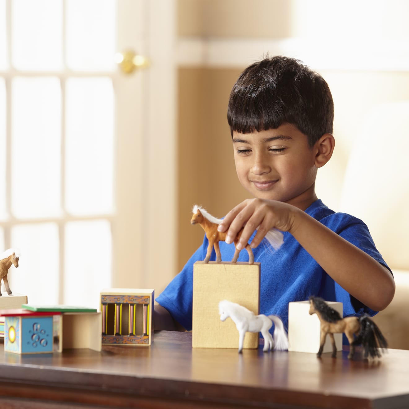 Horse Carrier Wooden Vehicles Play Set