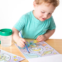 My First Paint With Water Kids' Art Pad With Paintbrush - Pirates, Space, Construction, and More