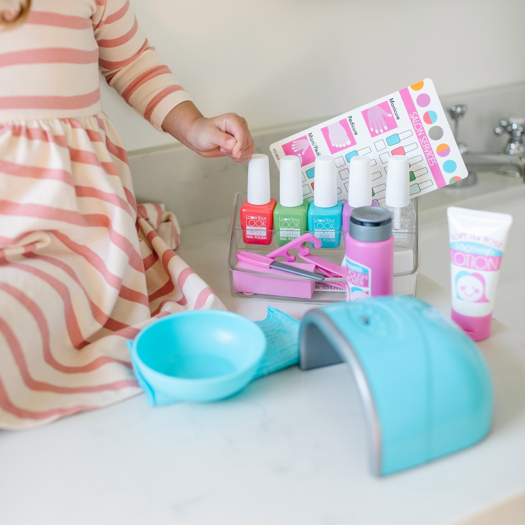 Love Your Look Pretend Nail Care Play Set (Mess-Free - No Real Cosmetics)