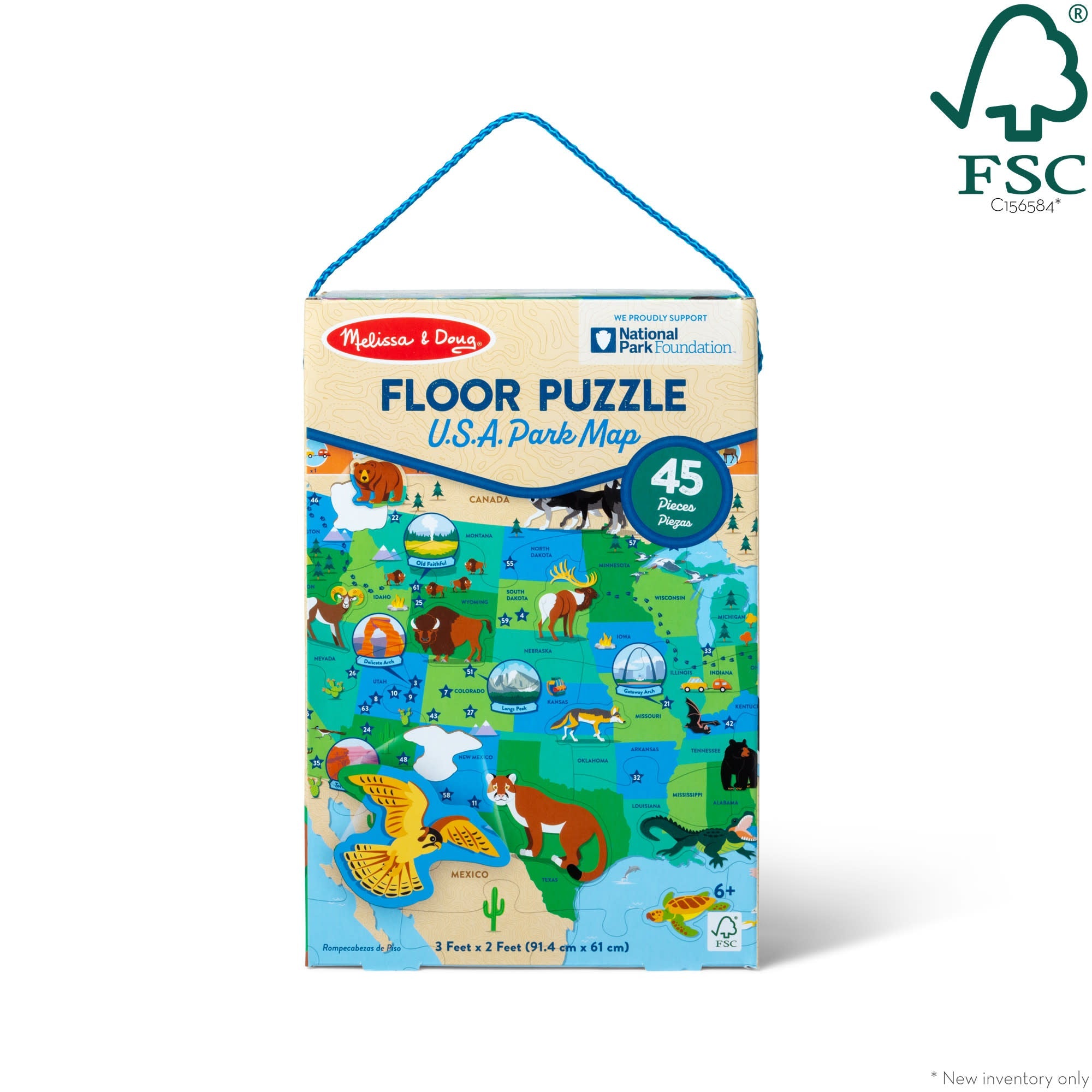 National Parks U.S.A. Map Floor Puzzle – 45 Pieces