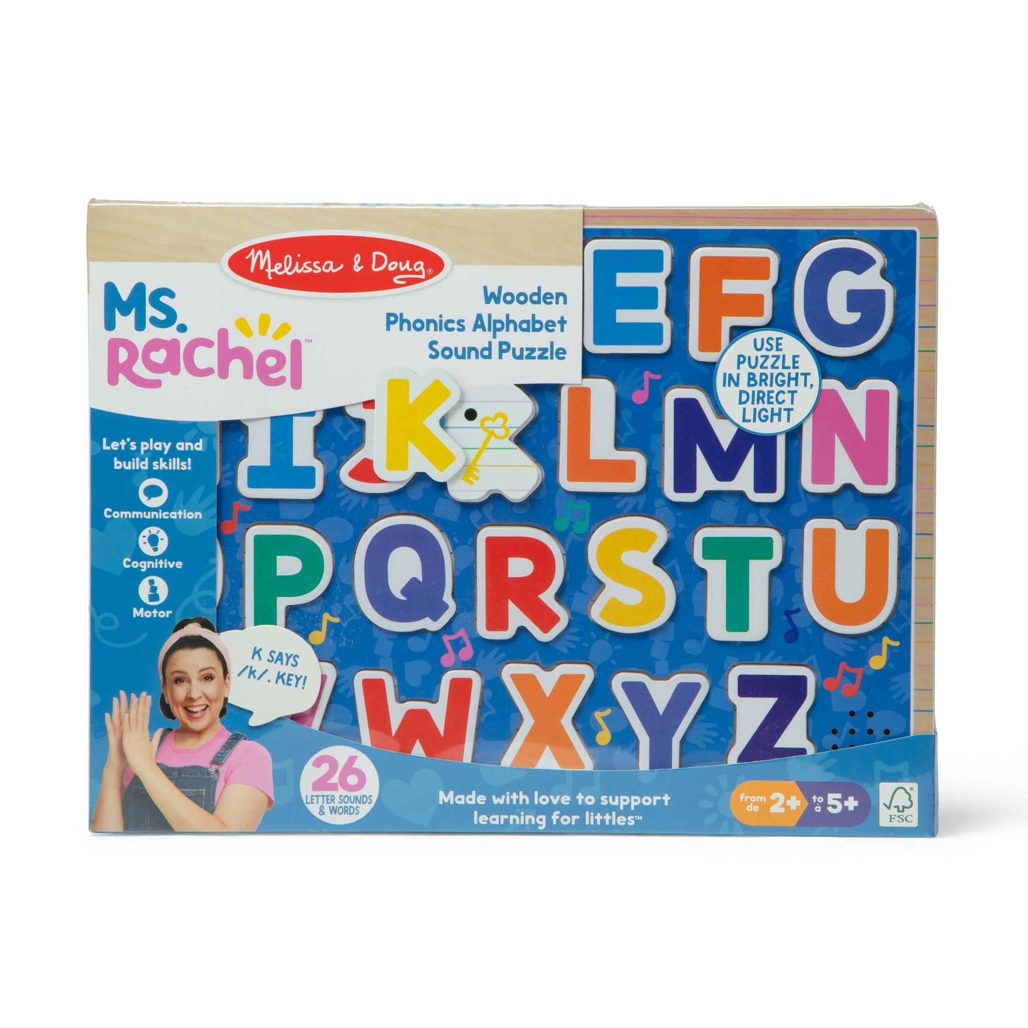Ms. Rachel™  Wooden Phonics Alphabet Sound Puzzle - 26 Pieces